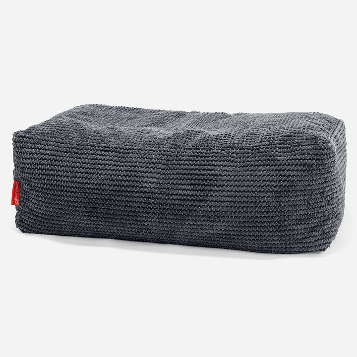 Groß Fußhocker - Pom-Pom Schwarz 01