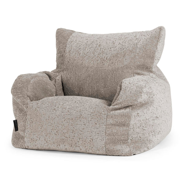 Josephine Sitzsack Ohrensessel - Luxuriöser Chenille Grau 01