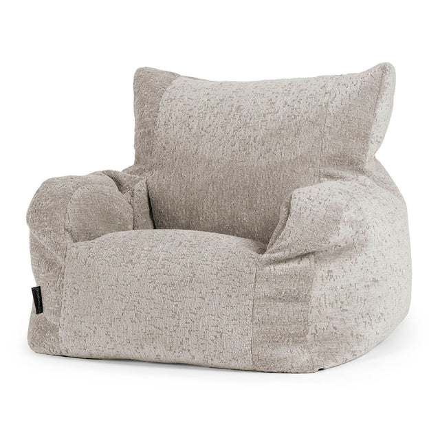Josephine Sitzsack Ohrensessel - Luxuriöser Chenille Grau 01