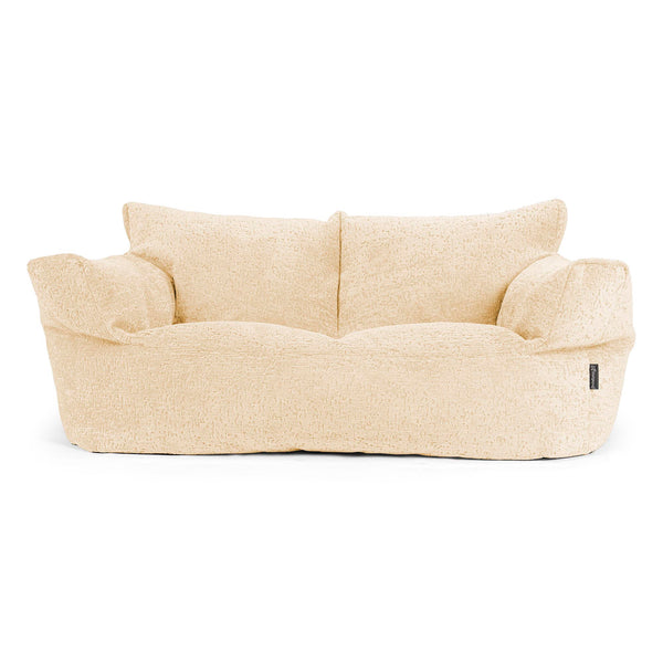 Josephine Sitzsack Sofa - Luxuriöser Chenille Elfenbein 01
