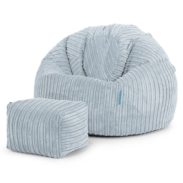 Klassicher Kindersessel Sitzsack 1-5 jahren - Cord Baby Blau 02