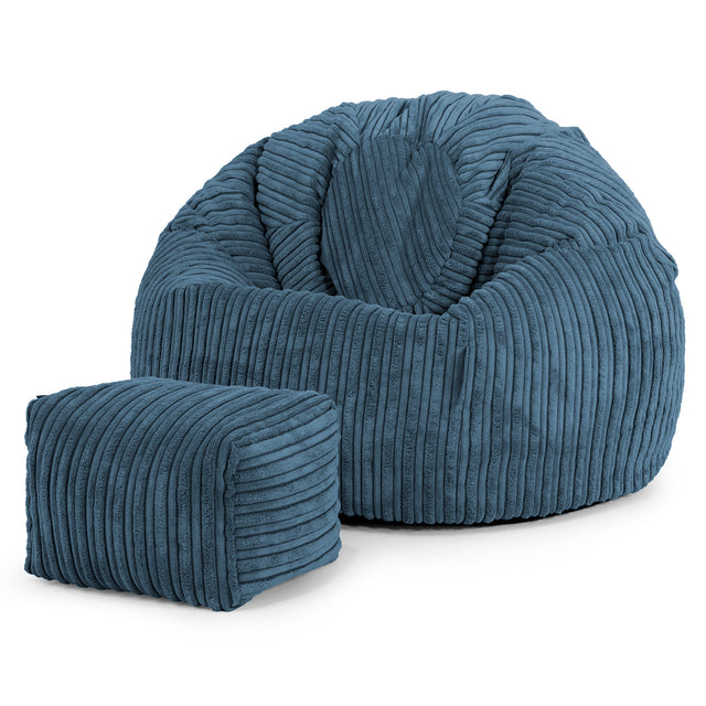 Klassicher Kindersessel Sitzsack 1-5 jahren - Cord Marineblau 02
