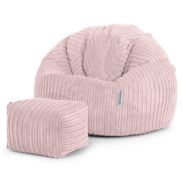 Klassicher Kindersessel Sitzsack 1-5 jahren - Cord Rosa 02