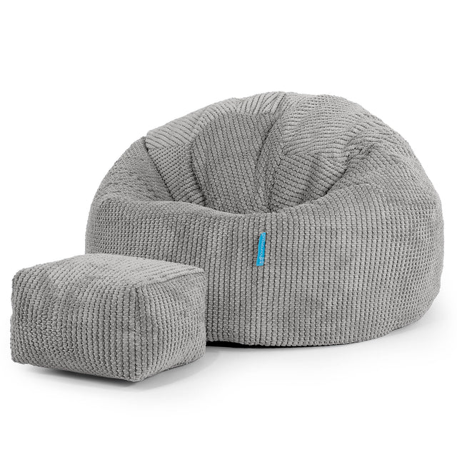 Klassicher Kindersessel Sitzsack 1-5 jahren - Pom-Pom Anthrazit 02