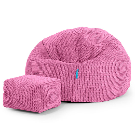 Klassicher Kindersessel Sitzsack 1-5 jahren - Pom-Pom Pink 02