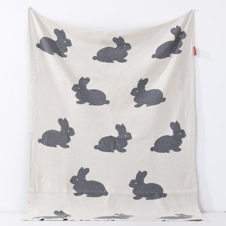 Lounge Pug Kinder Sherpa-Kuscheldecke Tagesdecke Baumwoll Hase 80 x 100 cm– Big Bertha Original DE