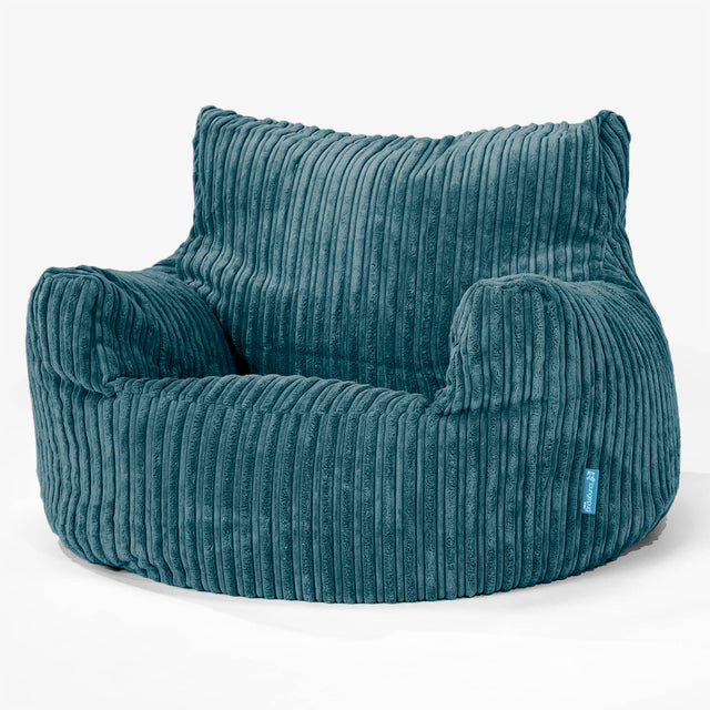 Kindersessel Sitzsack 3-8 jahren - Cord Blaugrün 01
