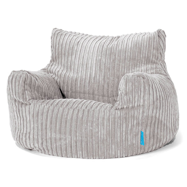 Kindersessel Sitzsack 3-8 jahren - Cord Silbergrau 01