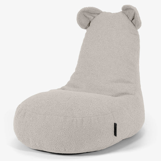 Kindersitzsack Tierform Bär 2-6 Jahre - Bouclé Elfenbein 01