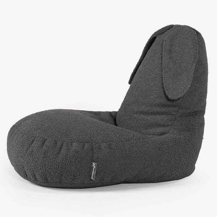 Kindersitzsack Tierform Hase 2-6 Jahre - Bouclé Graphitgrau 02