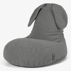 Kindersitzsack Tierform Hase 2-6 Jahre - Bouclé Grau