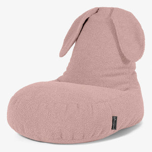 Kindersitzsack Tierform Hase 2-6 Jahre - Bouclé Pink