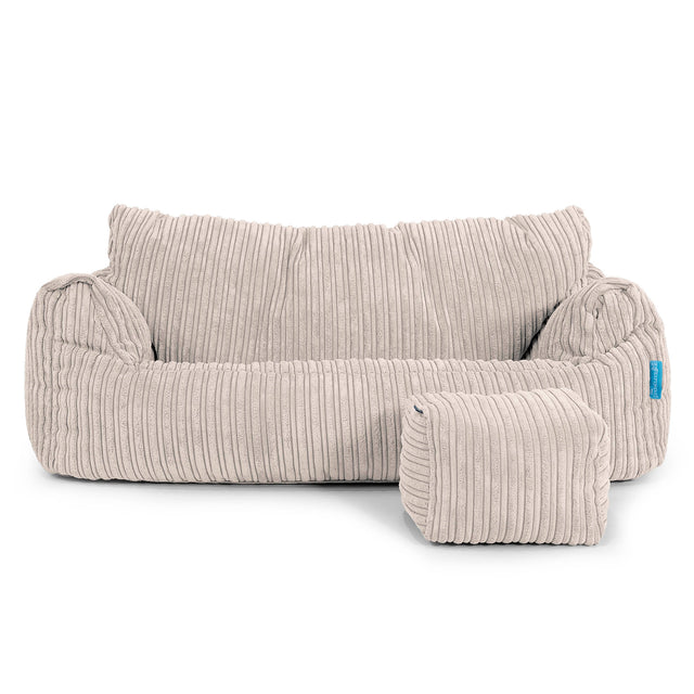 Josephine Sitzsack Sofa für Kinder 1-5 Jahre - Cord Elfenbein 02