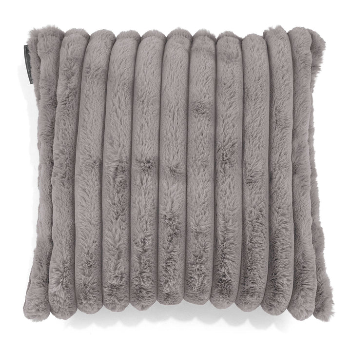 Lounge Pug Kissen 47 x 47cm Ultra Plüsch Cord Grau Sofakissen– Big Bertha Original DE