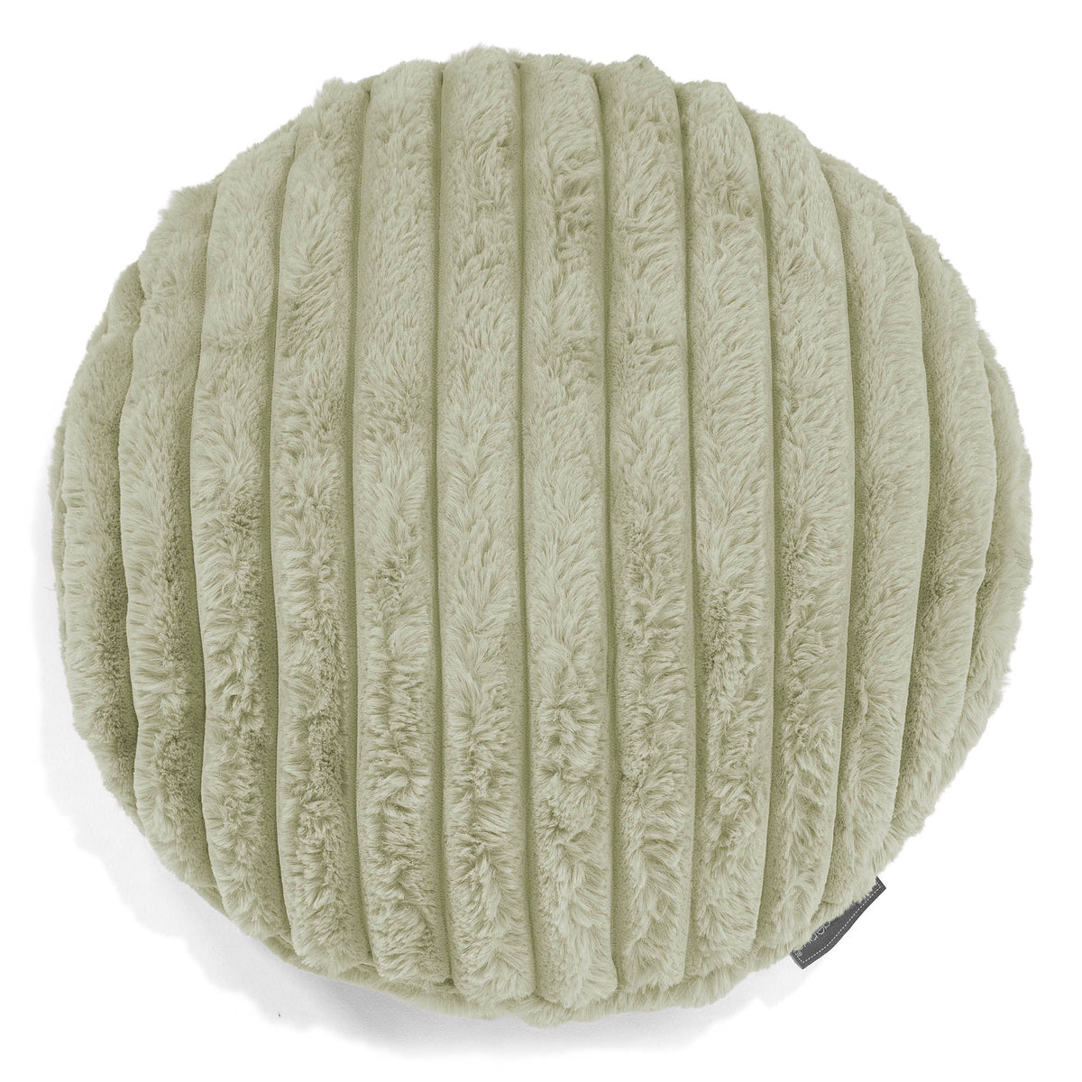 Lounge Pug Kissen Rund 50cm Ultra Plüsch Cord Salbeigrün Sofakissen– Big Bertha Original DE
