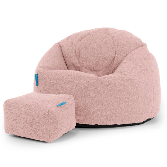 Klassicher Kindersessel Sitzsack 1-5 jahren - Bouclé Pink 02