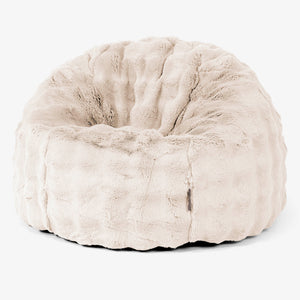 Klassischer Sitzsack Sessel - Bubble Pelz Creme