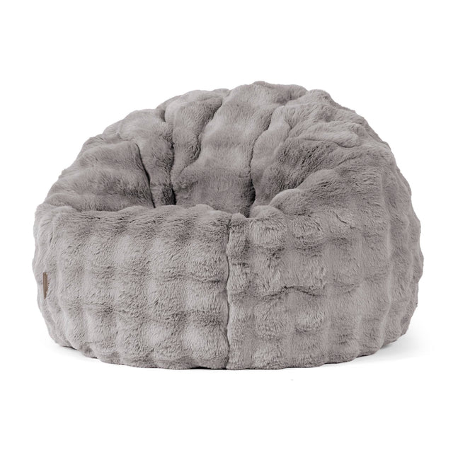 Klassischer Sitzsack Sessel - Bubble Pelz Grau 01