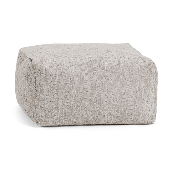 Kleiner Fußhocker - Luxuriöser Chenille Grau 01