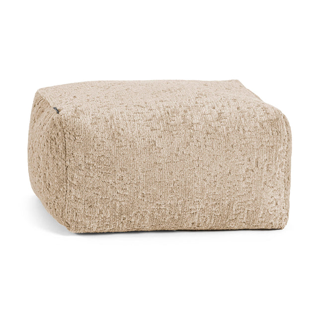 Kleiner Fußhocker - Luxuriöser Chenille Nerzfarben 01
