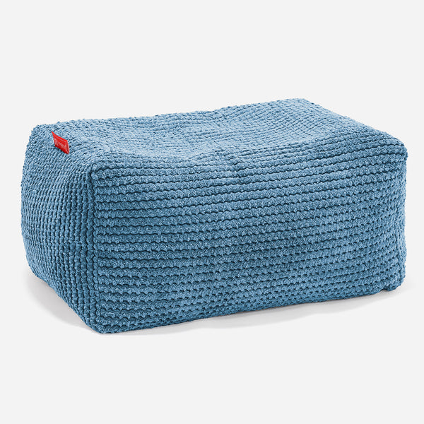 Kleiner Fußhocker - Pom-Pom Himmelblau 01