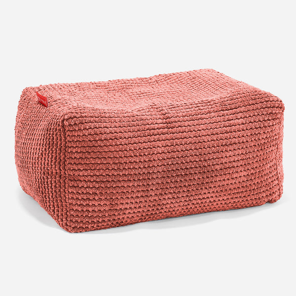 Kleiner Fußhocker - Pom-Pom Kürbisorange 01