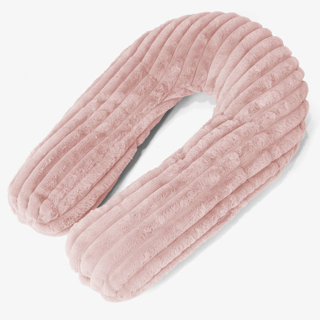 Knuddelkissen - Ultra Plüsch Cord Pastellrosa 01