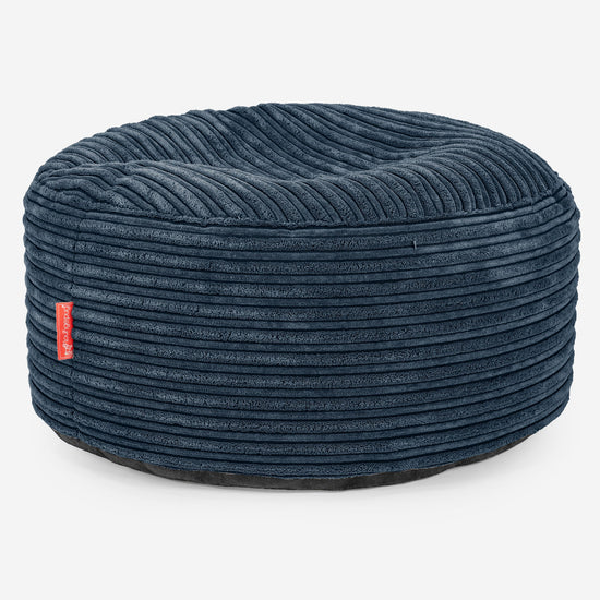 Sitzhocker mit Tablett - Cord Marineblau 03