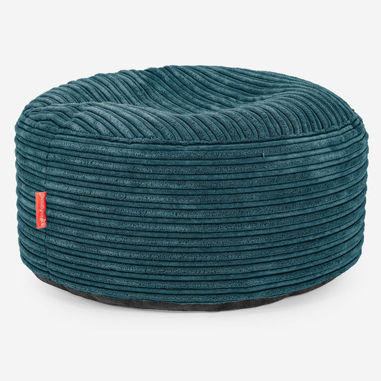 Sitzhocker mit Tablett - Cord Blaugrün 03