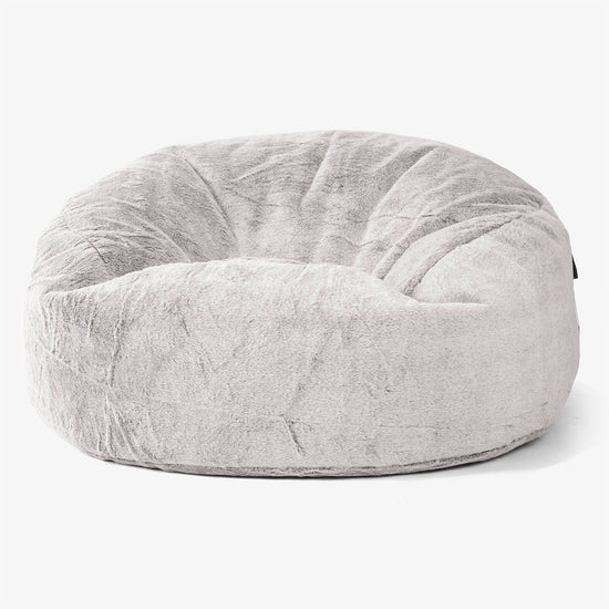 Mammoth Sofa Sitzsack XXL - Kaninchen Kunstfell Hellgrau 01