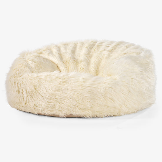 Mammoth Sofa Sitzsack XXL - Mongolisches Kunstfell Crème 01