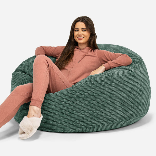 Mammoth Sofa Sitzsack XXL - Pom-Pom Moosgrün 01