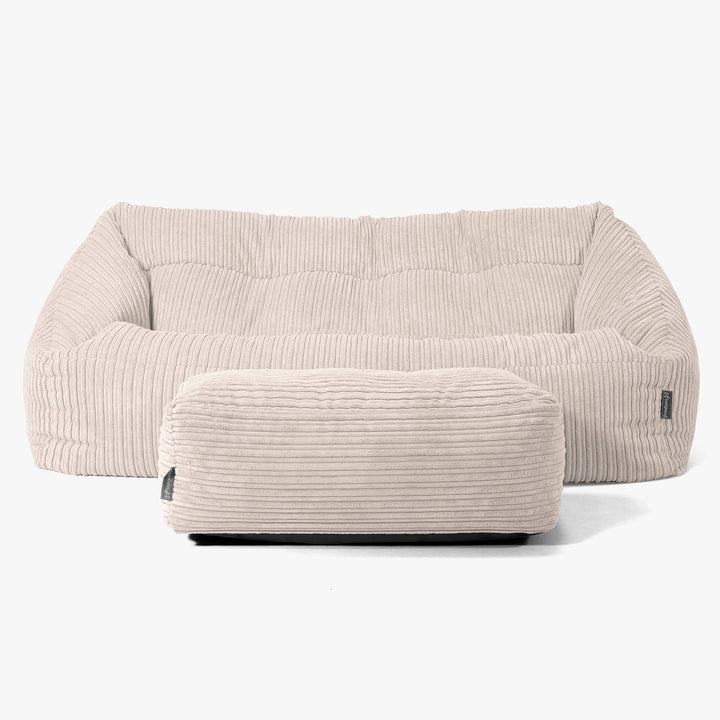 Maya Sitzsack Sofa - Cord Creme 02