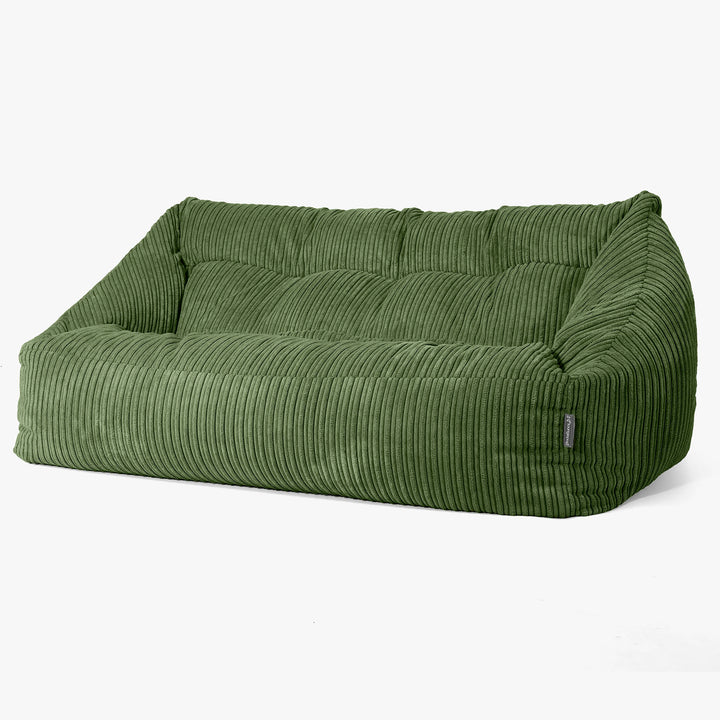 Maya Sitzsack Sofa - Cord Nadelwaldgruen 03