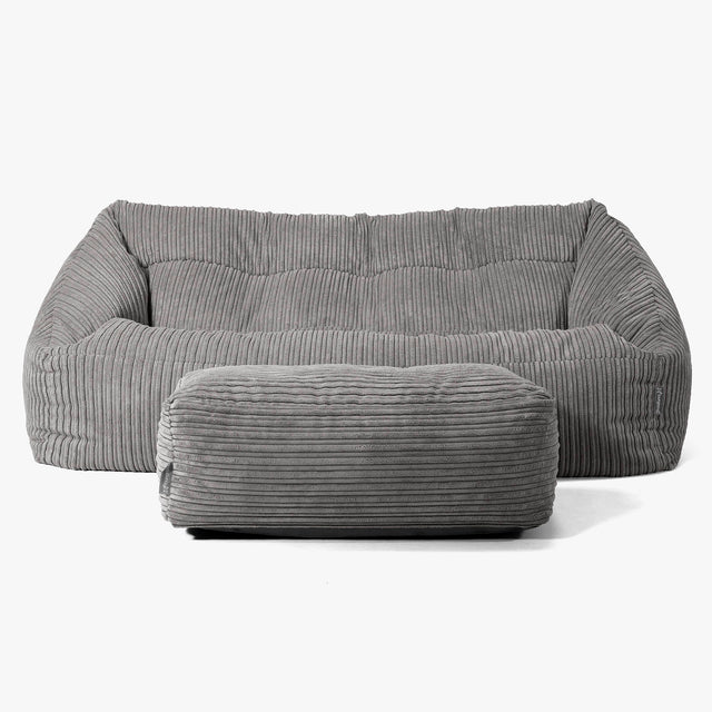 Maya Sitzsack Sofa - Cord Schiefergrau 02