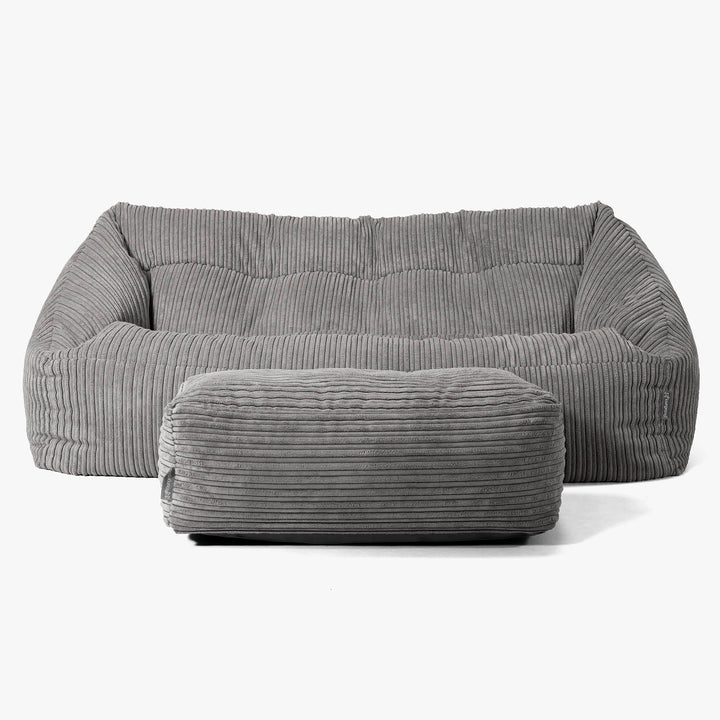 Maya Sitzsack Sofa - Cord Schiefergrau 02