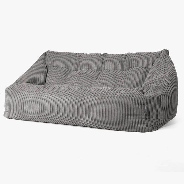 Maya Sitzsack Sofa - Cord Schiefergrau 01