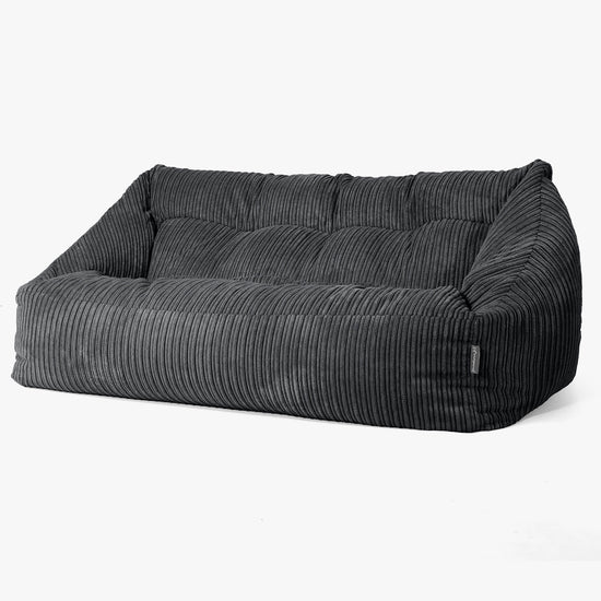 Maya Sitzsack Sofa - Cord Schwarz 03