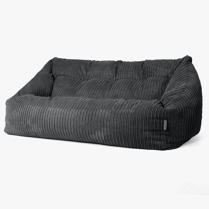 Maya Sitzsack Sofa - Cord Schwarz 03