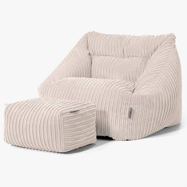 Maya Sitzsack Stuhl - Cord Creme 02