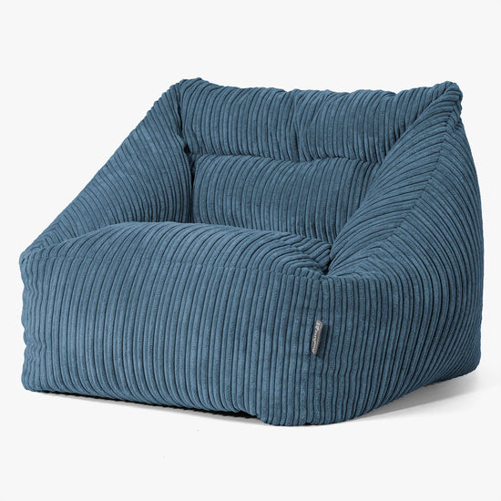 Maya Sitzsack Stuhl - Cord Marineblau 01