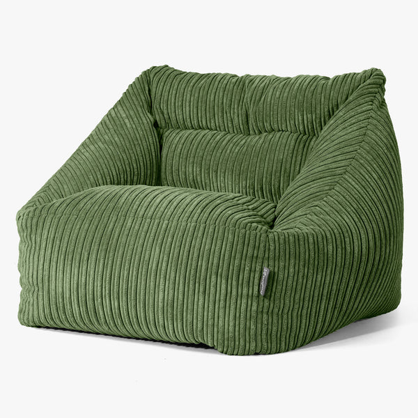 Maya Sitzsack Stuhl - Cord Nadelwaldgrun 01