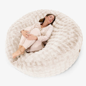 Mega-Mammoth Sofa Sitzsack XXL - Bubble Pelz Creme