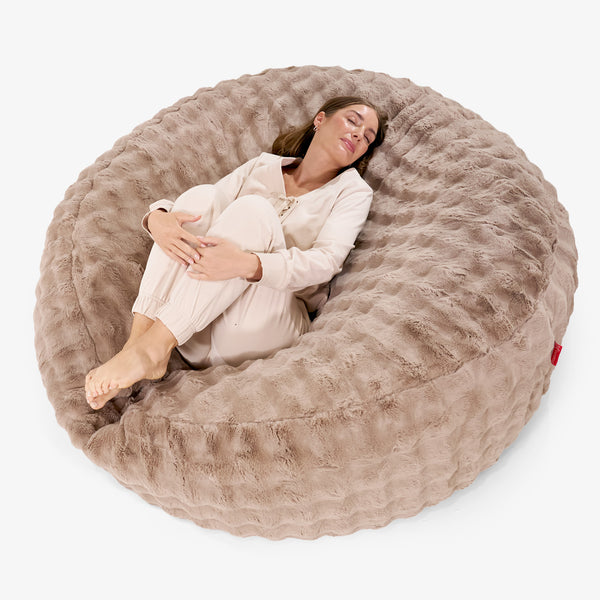 Mega-Mammoth Sofa Sitzsack XXL - Bubble Pelz Nerzfarben