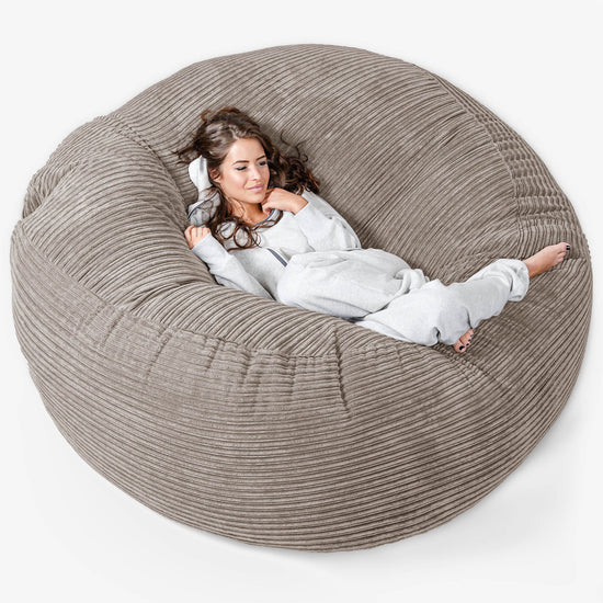 Mega-Mammoth Sofa Sitzsack XXL - Cord Beigegrau 01