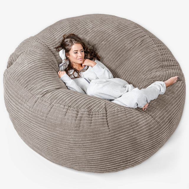 Mega-Mammoth Sofa Sitzsack XXL - Cord Beigegrau 01
