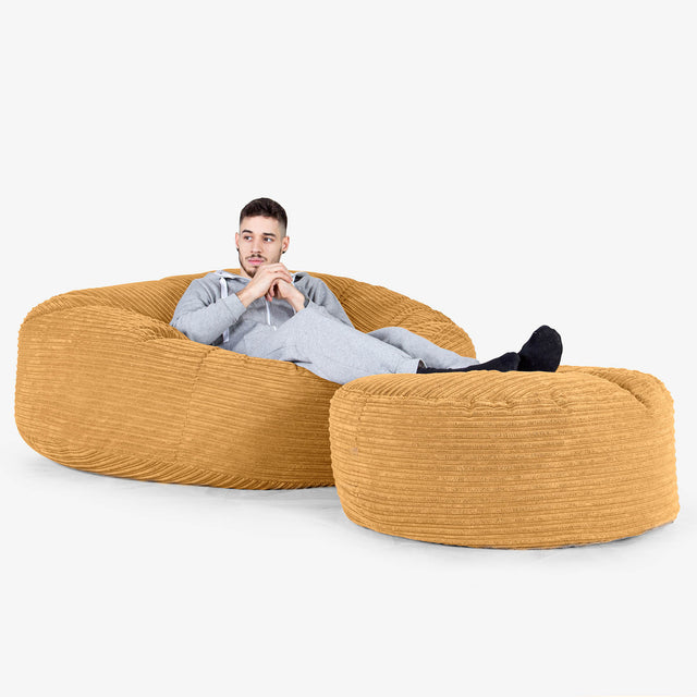 Mega-Mammoth Sofa Sitzsack XXL - Cord Goldhonig 02