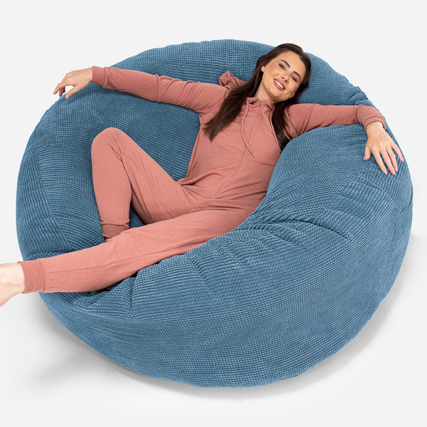 Mega-Mammoth Sofa Sitzsack XXL - Pom-Pom Himmelblau 01