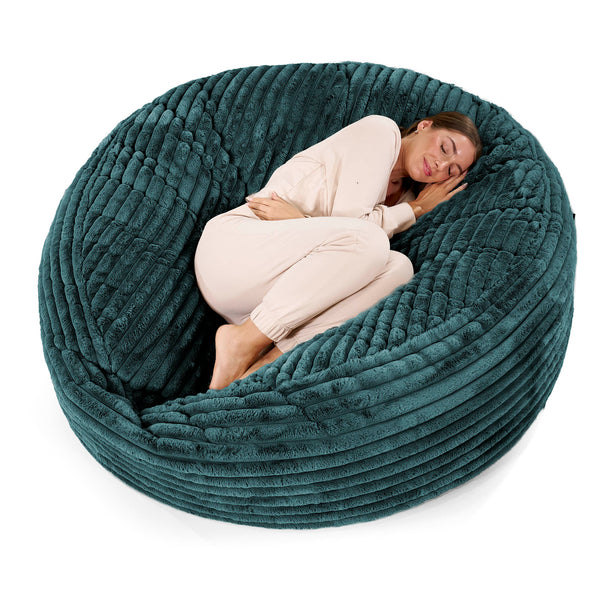 Mega-Mammoth Sofa Sitzsack XXL - Ultra Plüsch Cord Blaugrün