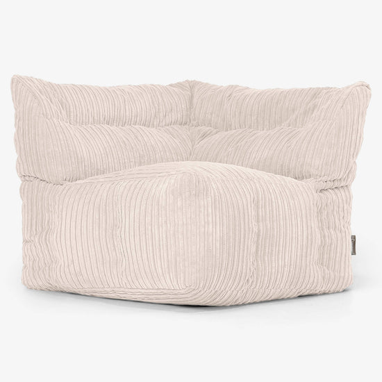 Modulares Sofa Sitzsack, Linkes Eckteil - Cord Elfenbein 02